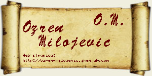 Ozren Milojević vizit kartica